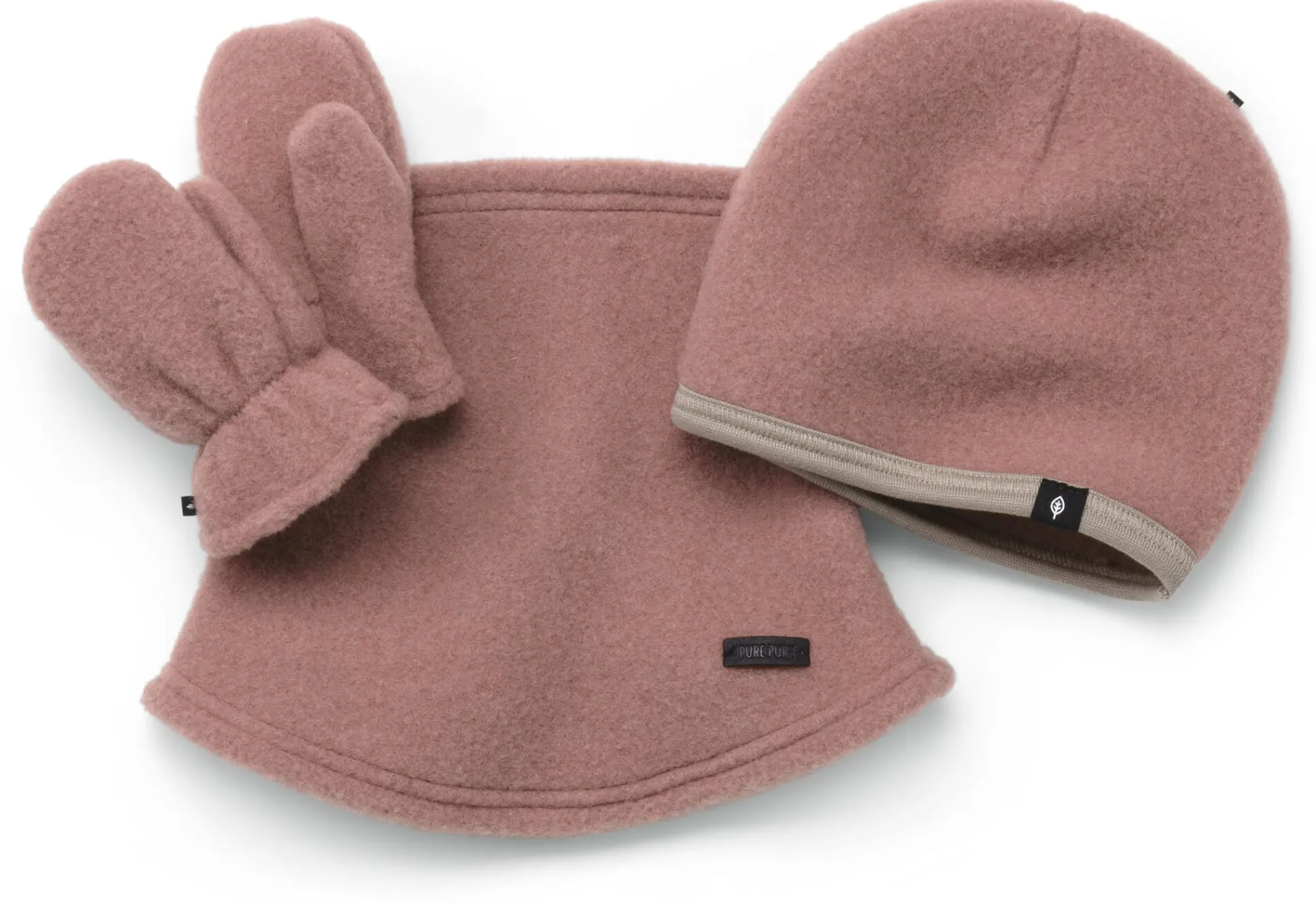 Kinderaccessoires * Pure Pure Kinder-Schlupfschal Wollfleece Rosé