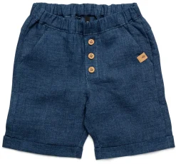 Kinderbekleidung * Pure Pure Kinder-Shorts Leinen Denimblau