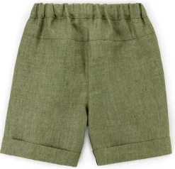 Kinderbekleidung * Pure Pure Kinder-Shorts Leinen Oliv
