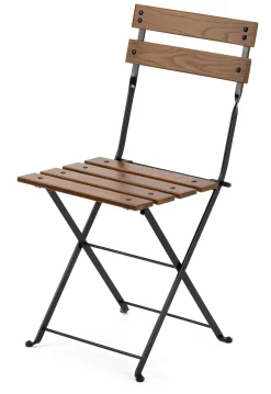 Gartenstühle * Demar Forge Klappstuhl Stahl mit Holzauflage Braun