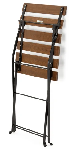 Gartenstühle * Demar Forge Klappstuhl Stahl mit Holzauflage Braun