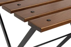 Gartenstühle * Demar Forge Klappstuhl Stahl mit Holzauflage Braun