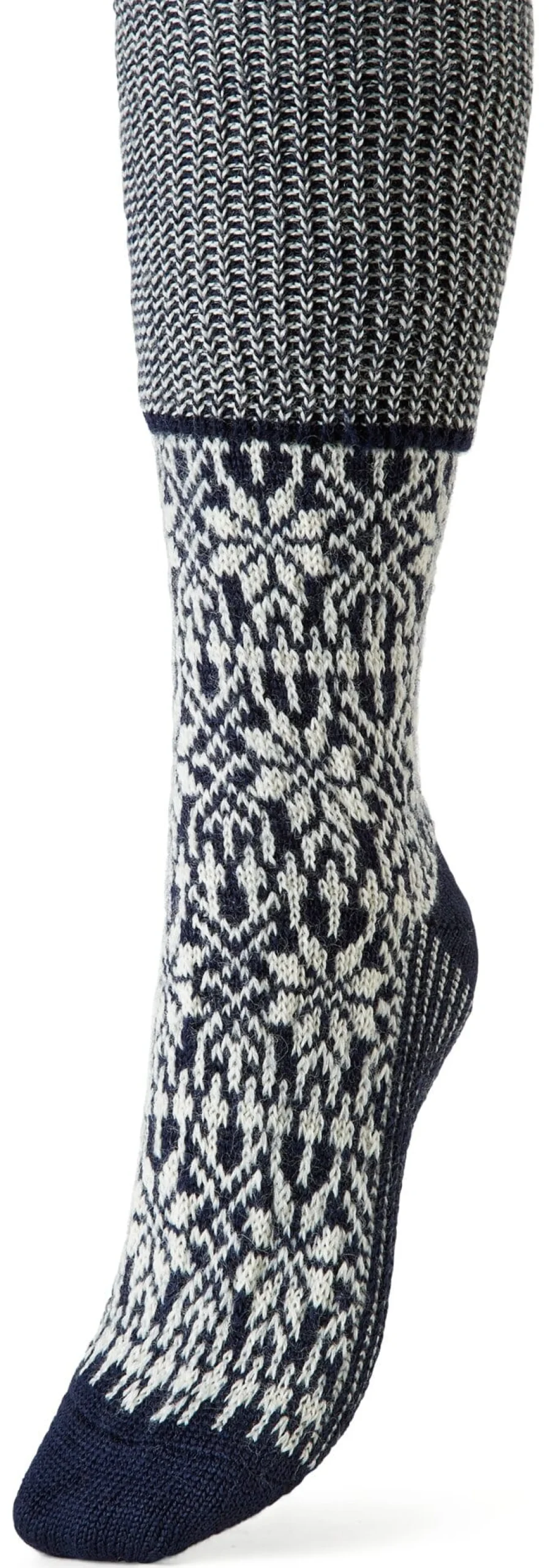 Strümpfe & Socken * Hirsch Natur Kniestrumpf Jacquard Schurwolle Dunkelblau
