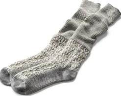 Strümpfe & Socken * Hirsch Natur Kniestrumpf Jacquard Schurwolle Grau