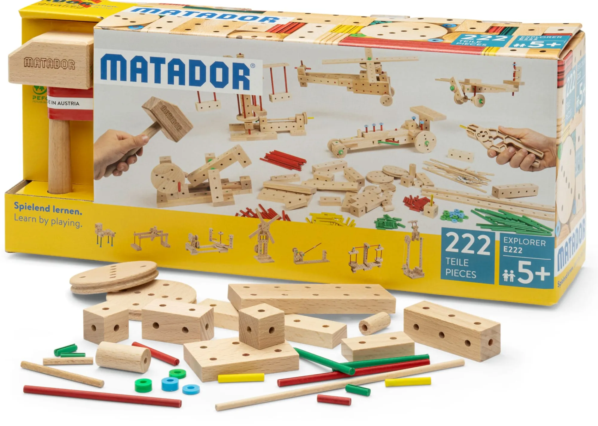 Holzspielzeug|Konstruktionsspiele * Matador Spielwaren Konstruktionsbaukasten Buchenholz