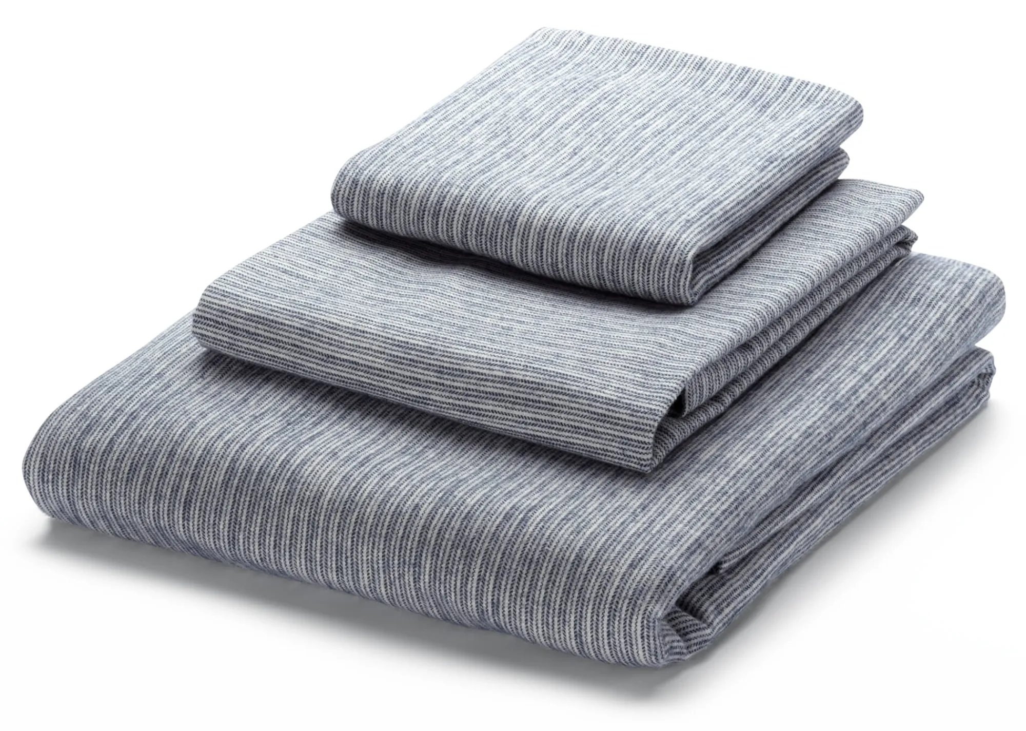Bettwaren & Bettwäsche * Sampedro Kopfkissenbezug Flanell Fischgrat Blau