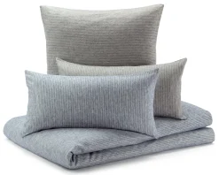 Bettwaren & Bettwäsche * Sampedro Kopfkissenbezug Flanell Fischgrat Blau