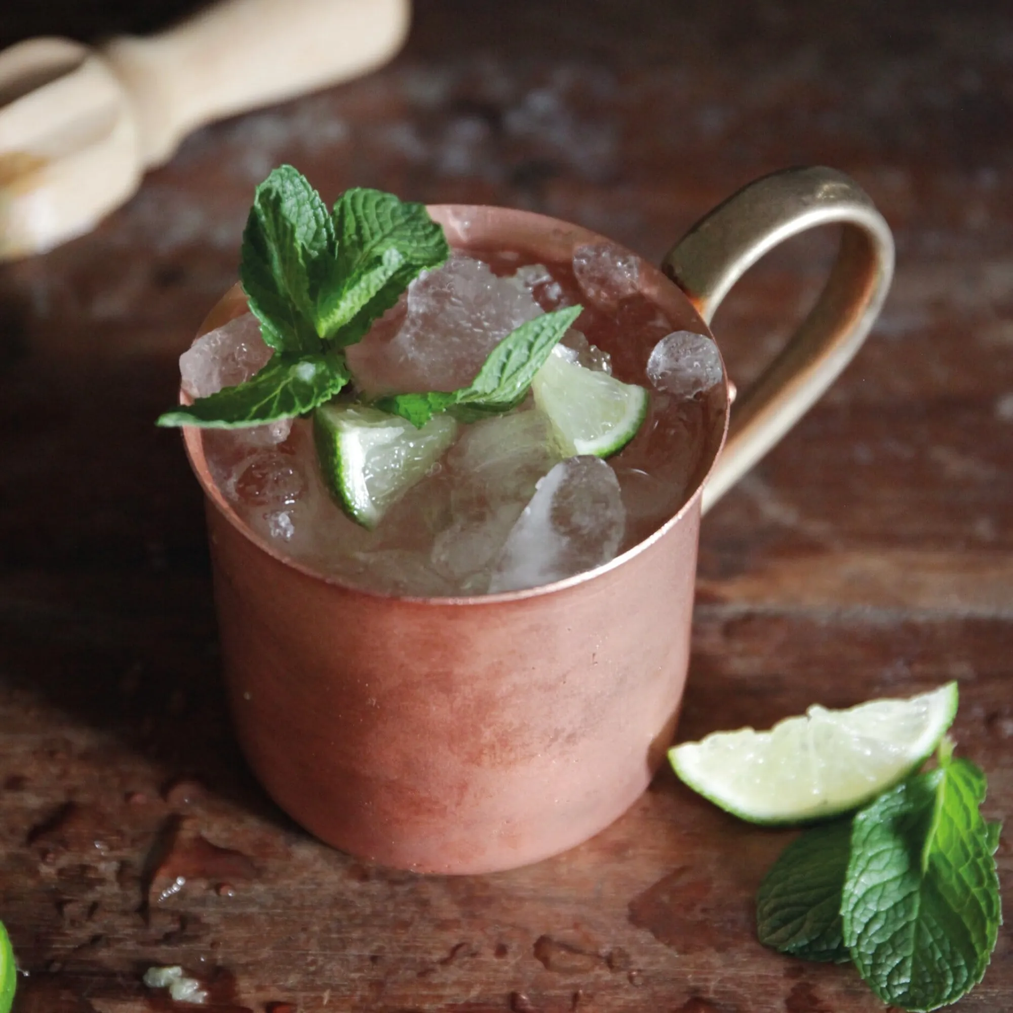 Becher * Cu Artigiana Kupferbecher mit Messinggriff