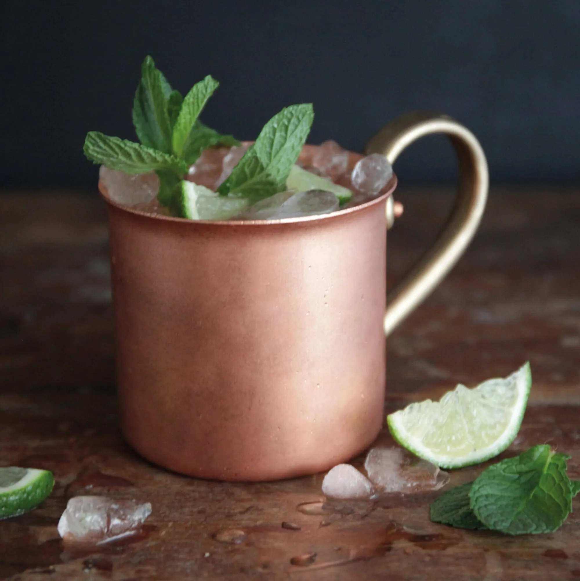 Becher * Cu Artigiana Kupferbecher mit Messinggriff
