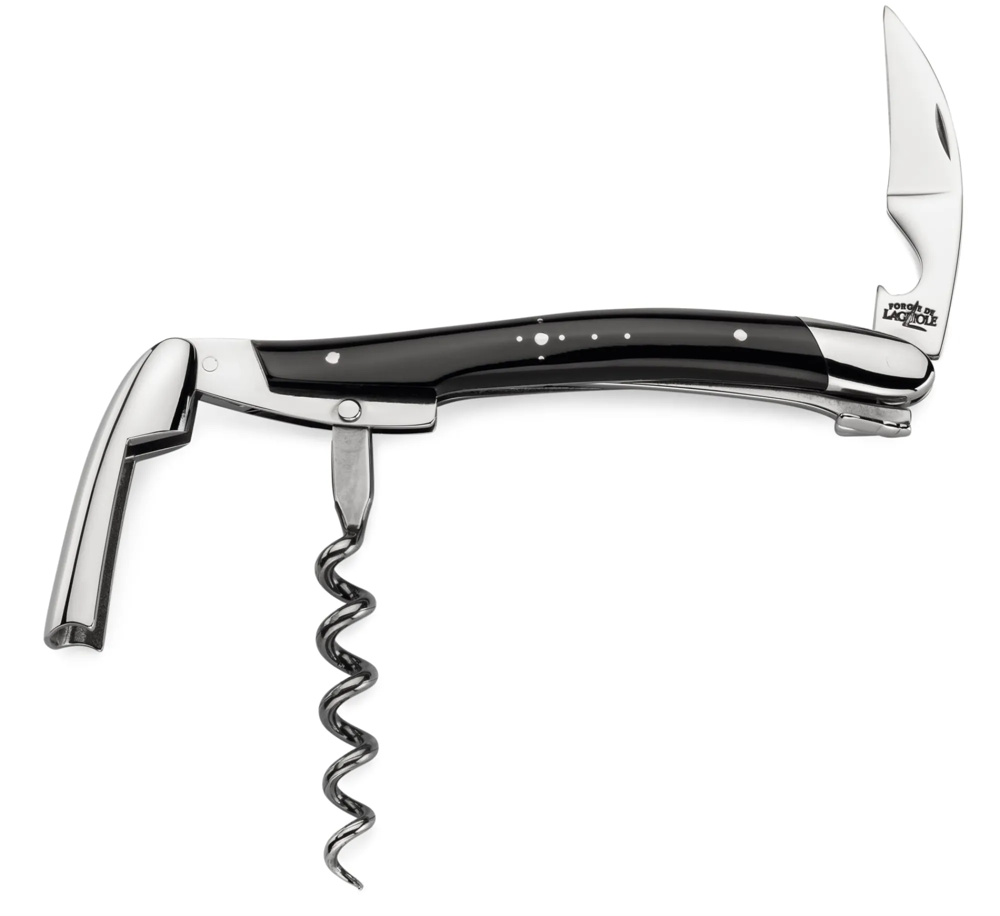 Öffner & Korkenzieher * Forge de Laguiole Laguiole Kellnermesser Büffelhorn