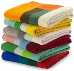 Decken * Røros Tweed Lammwolldecke Bauhausstil Pastell