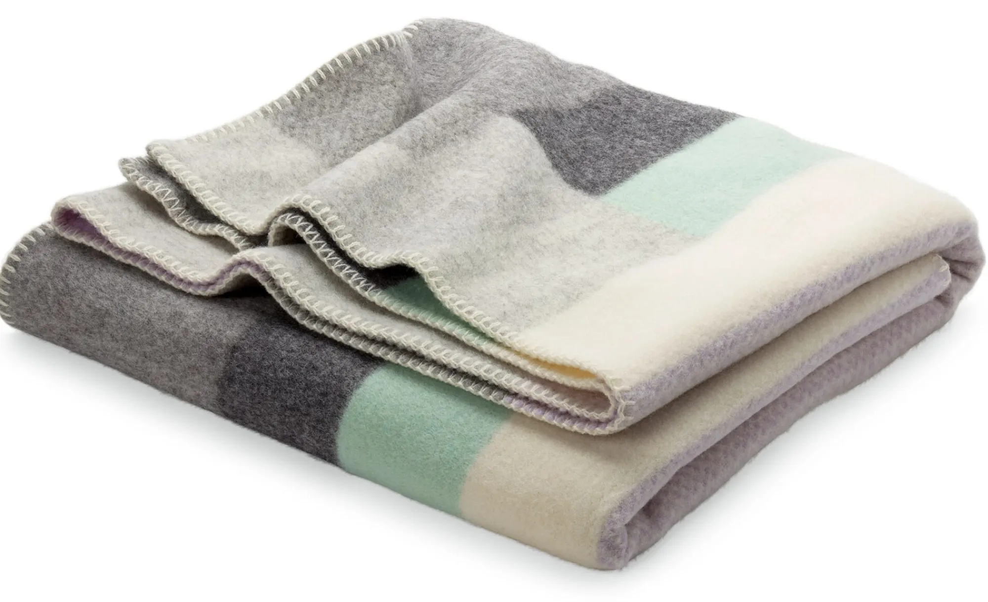 Decken * Røros Tweed Lammwolldecke Bauhausstil Grau