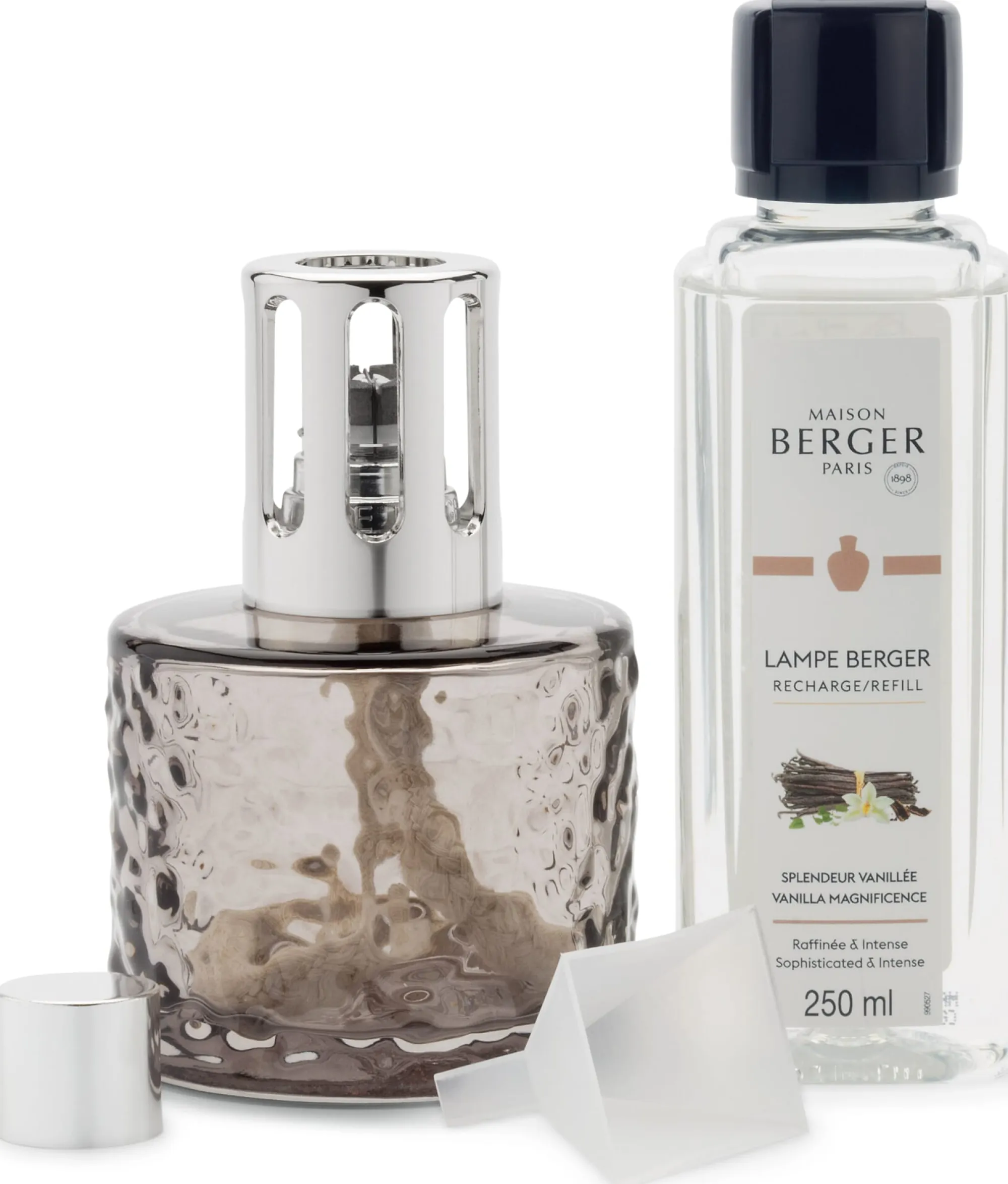 Räucherwerk & Raumduft * Lampe Berger Set strukturiertes Glas
