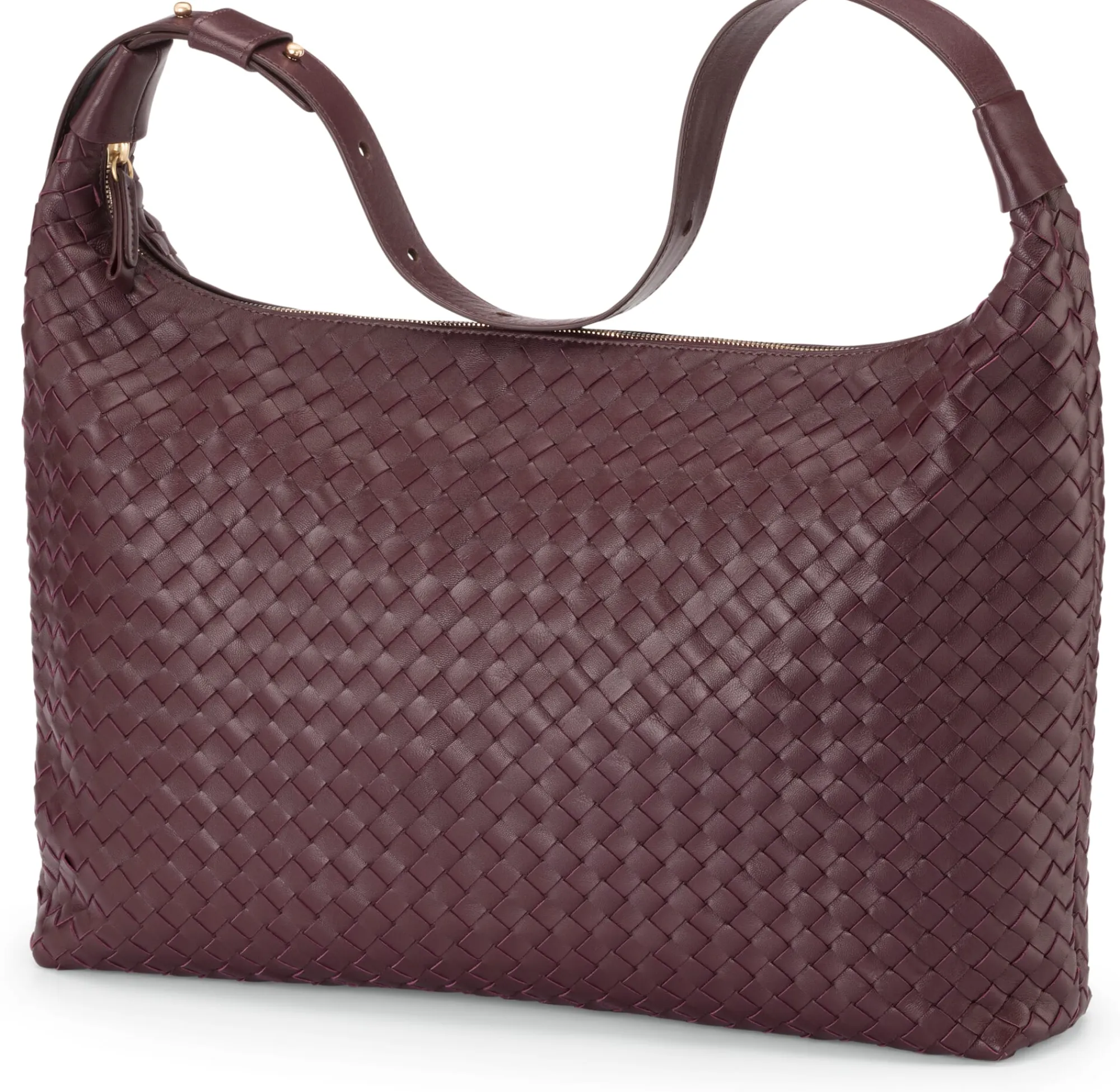 Umhänge- & Handtaschen * Allan K Lederhandtasche geflochten, weinrot