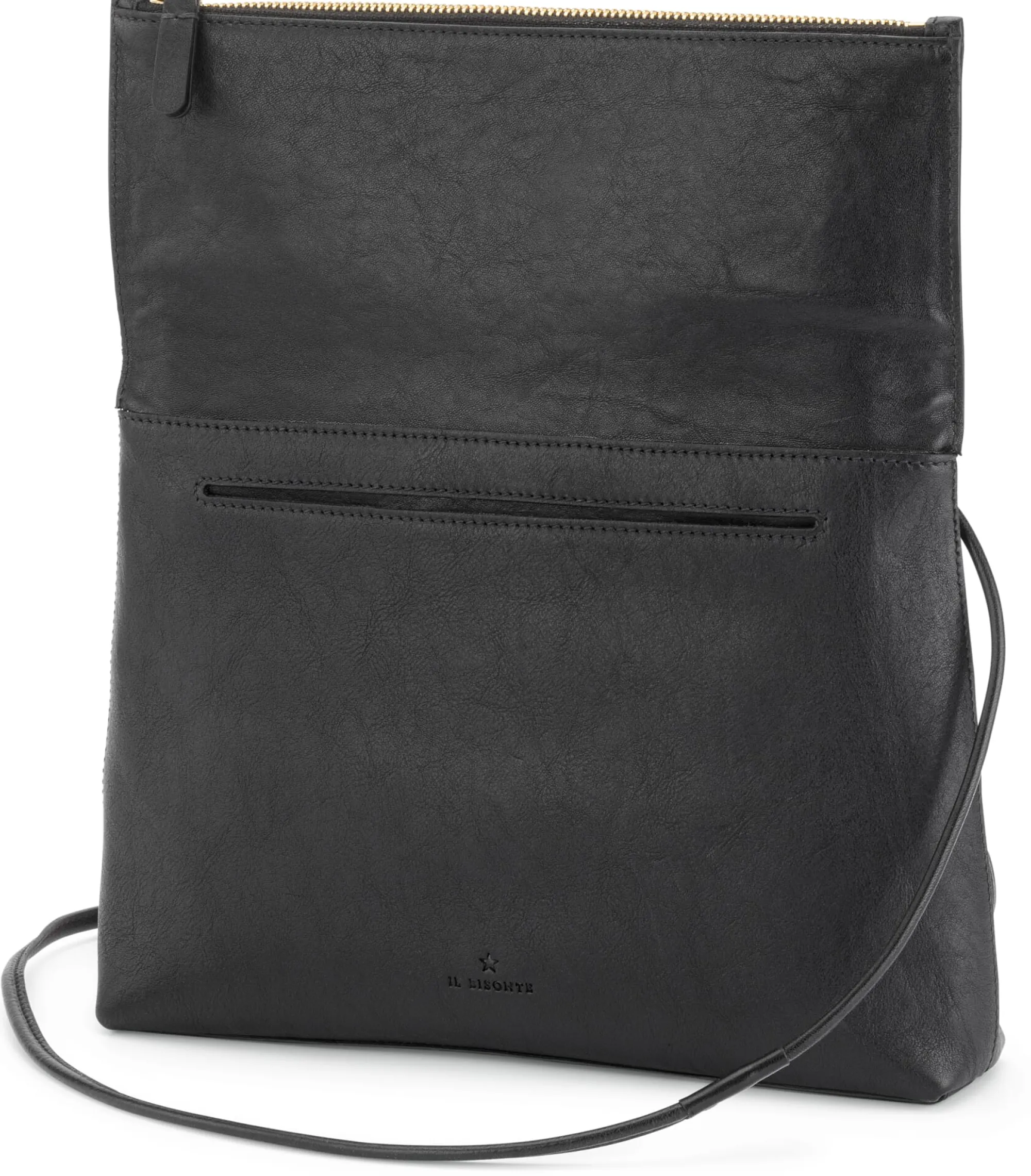 Umhänge- & Handtaschen * Il Bisonte Lederhandtasche, schwarz