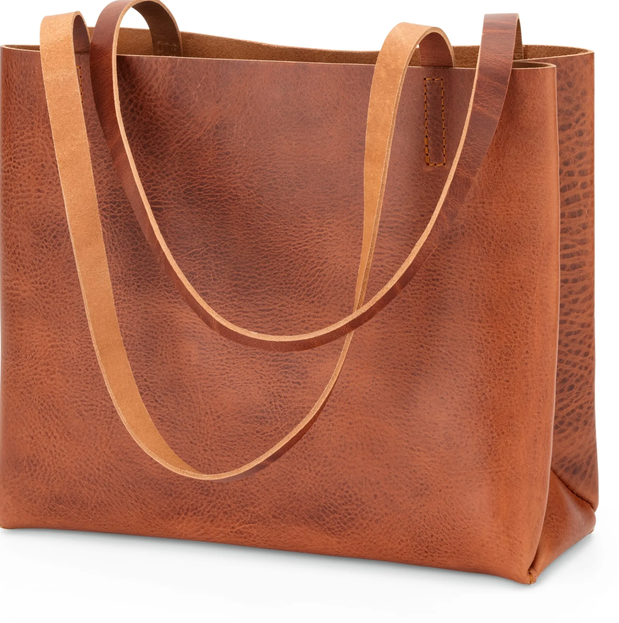 Einkaufstaschen & -Körbe * Harold’s Lederwaren Ledershopper klein, cognac