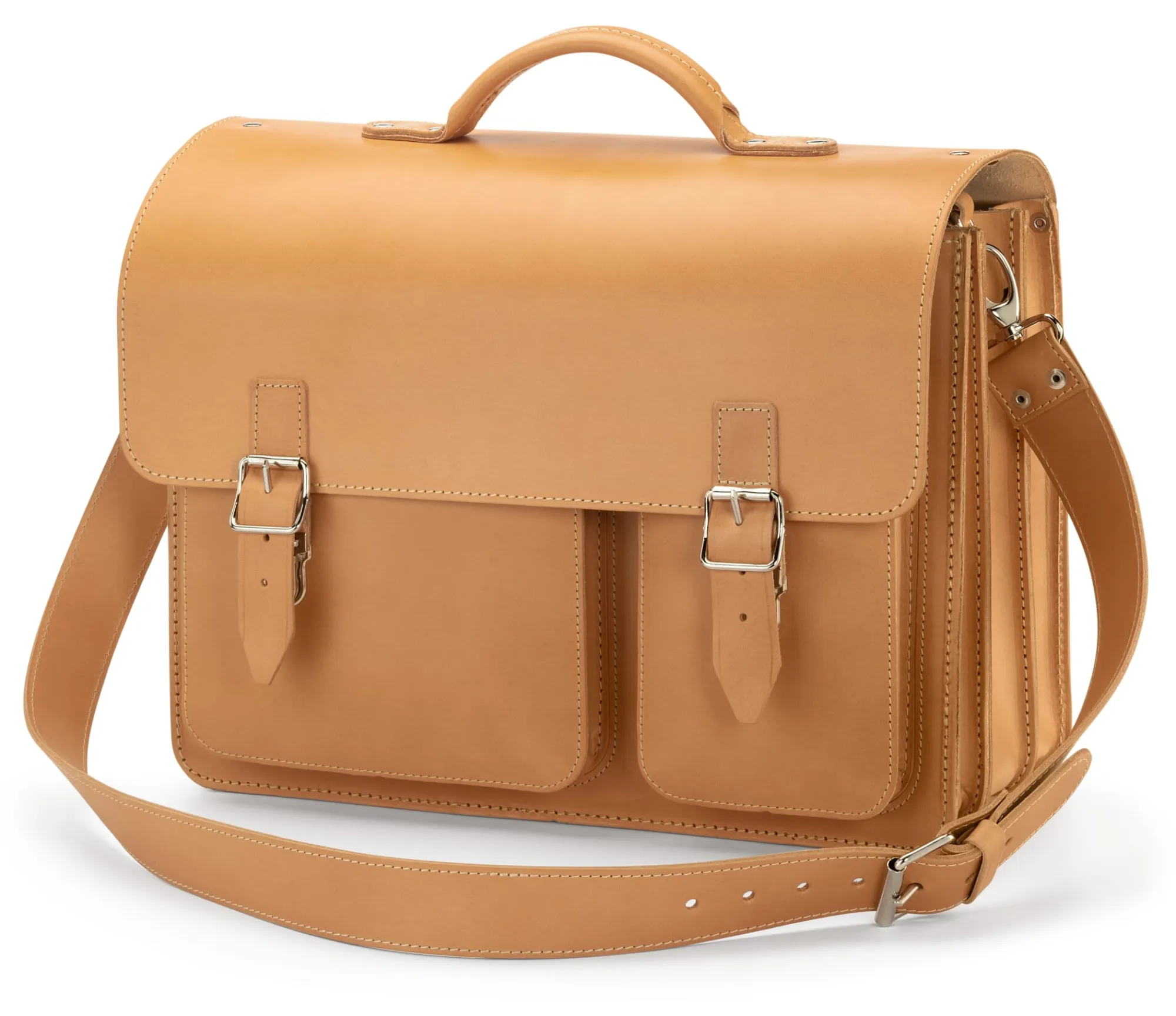 Umhänge- & Handtaschen|Notebook- & Aktentaschen * Leder-Wolf Lehrertasche Rindleder Natur