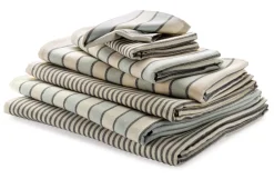 Badtextilien|Wohnaccessoires * Manufactum Leichtfrottier gestreift |Grau