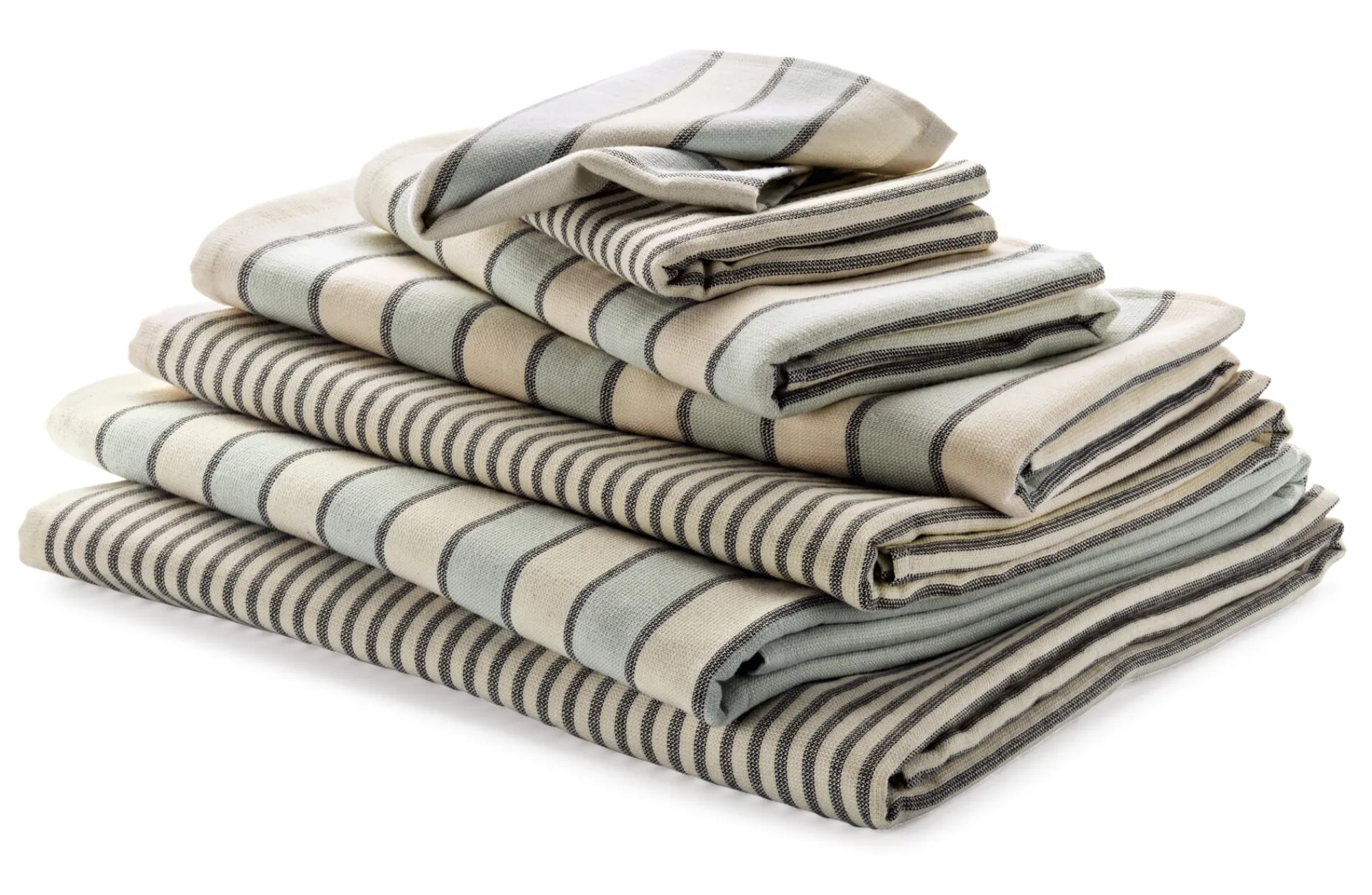 Badtextilien|Wohnaccessoires * Manufactum Leichtfrottier gestreift |Grau