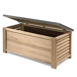 Werkzeugaufbewahrung|Aufbewahrung * Manufactum Gartentruhe Eichenholz