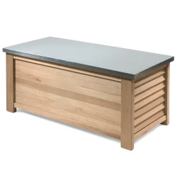Werkzeugaufbewahrung|Aufbewahrung * Manufactum Gartentruhe Eichenholz