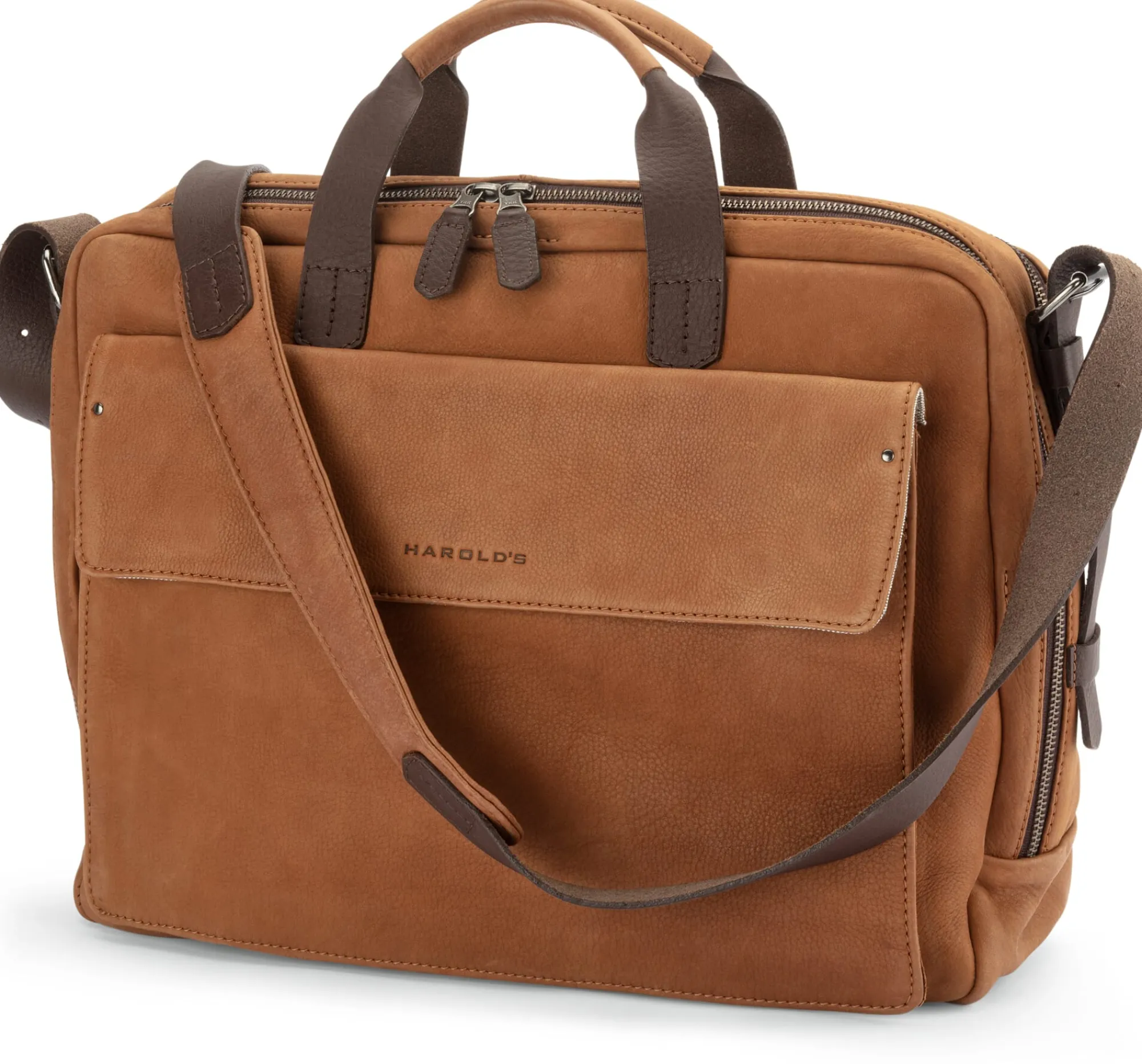 Notebook- & Aktentaschen|Umhänge- & Handtaschen * Harold’s Lederwaren Notebook-Tasche, Cognac
