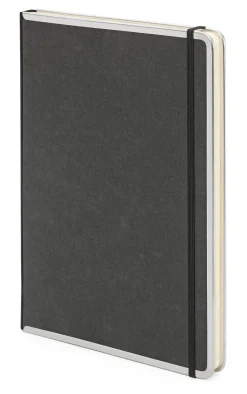 Notizbücher * Bindewerk Notizbuch Metallkante A4 Schwarz