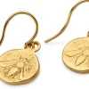 Schmuck * Ménard Ohrhänger Biene, goldplattiert