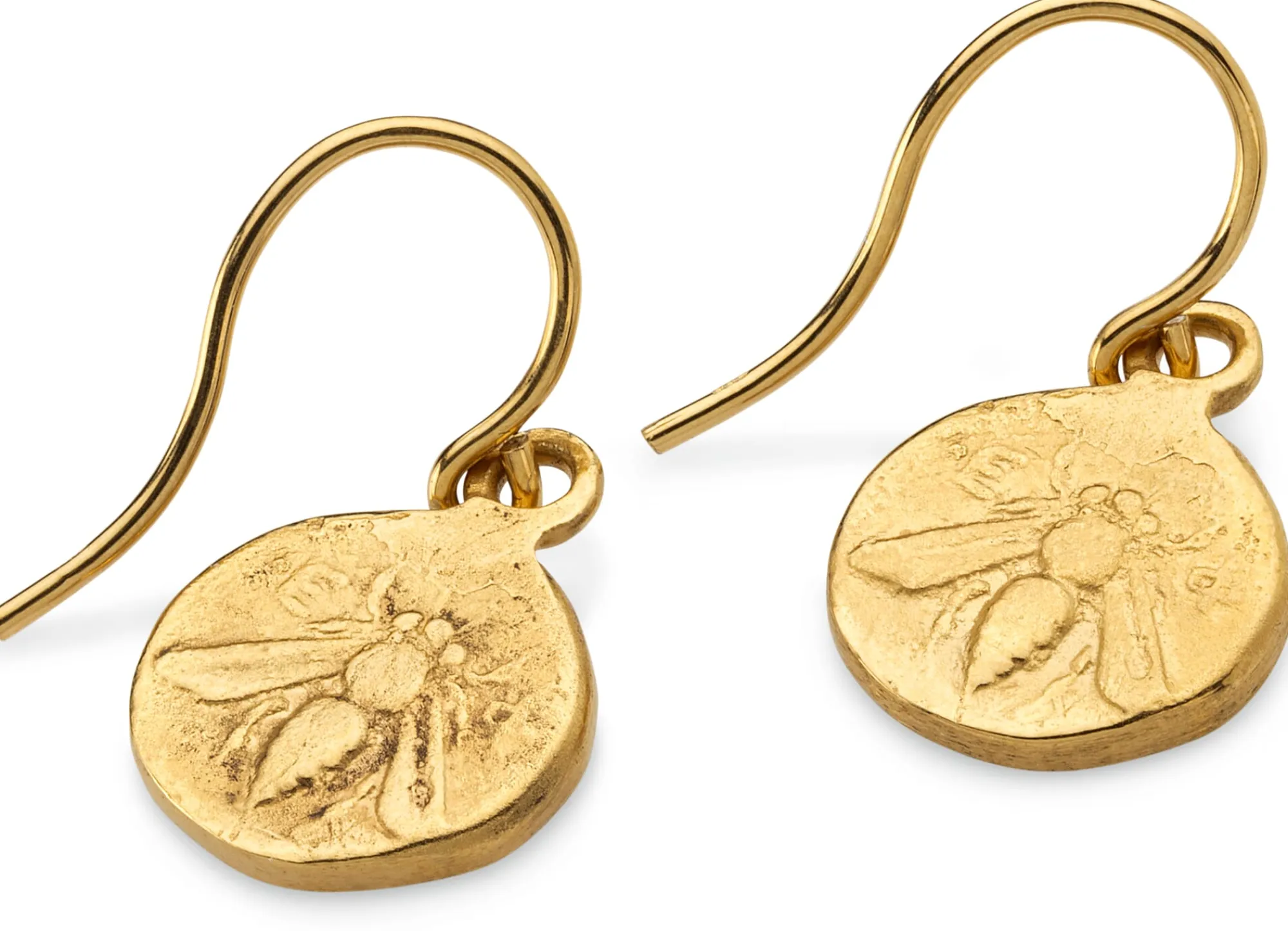 Schmuck * Ménard Ohrhänger Biene, goldplattiert