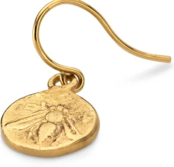 Schmuck * Ménard Ohrhänger Biene, goldplattiert