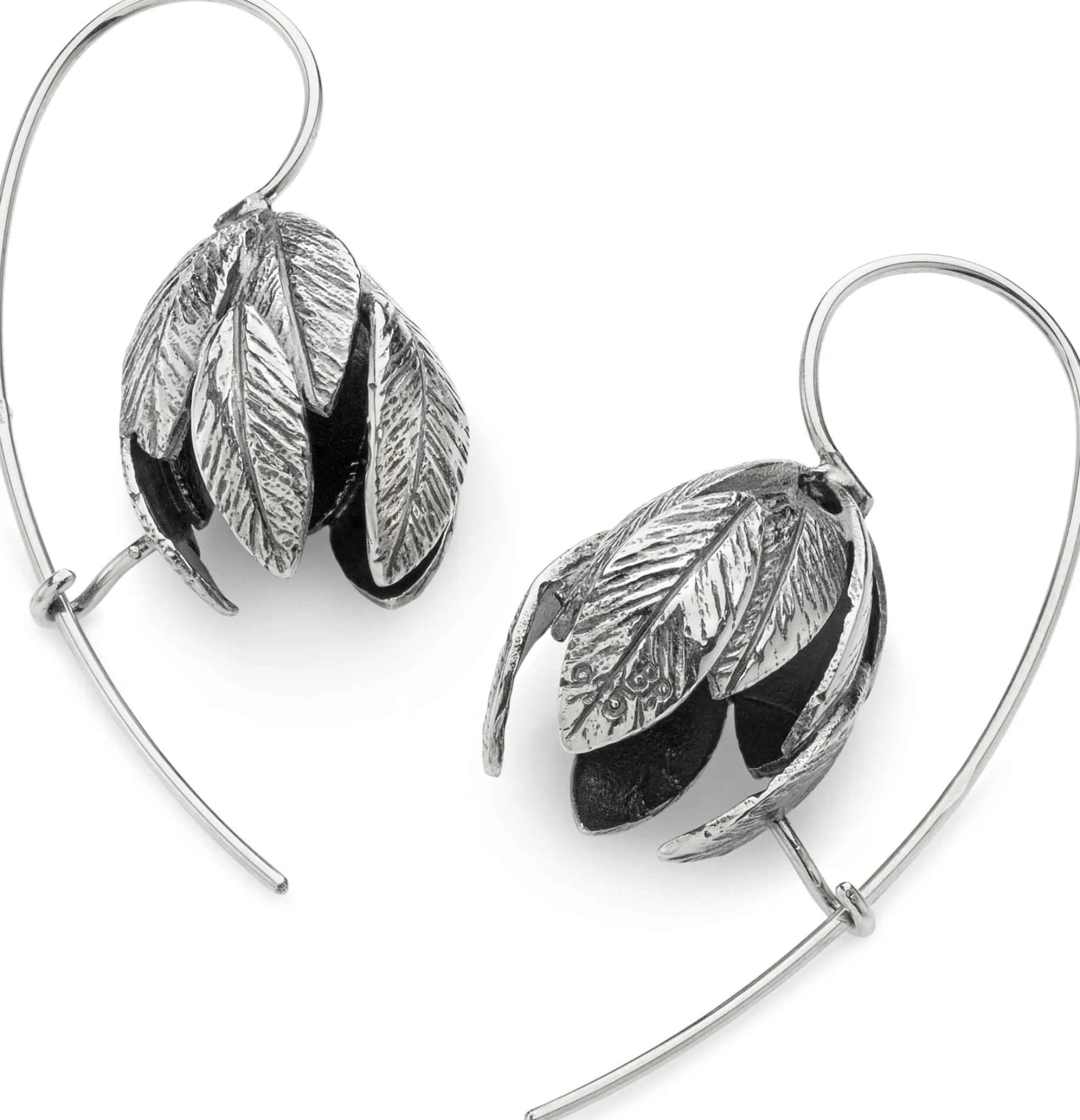 Schmuck * Ménard Ohrhänger Blütenkelch, Silber