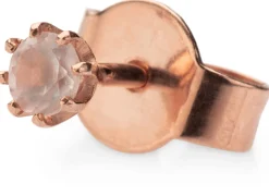 Schmuck * Guthmann Ohrstecker Rosenquarz, Roségold