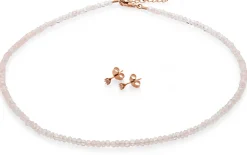 Schmuck * Guthmann Ohrstecker Rosenquarz, Roségold