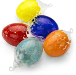 Osterdekoration * Zoltan Szabó Ostereier Glasgranulat mundgeblasen