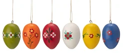 Osterdekoration * Nostalgie-Christbaumschmuck Ostereier Watte groß