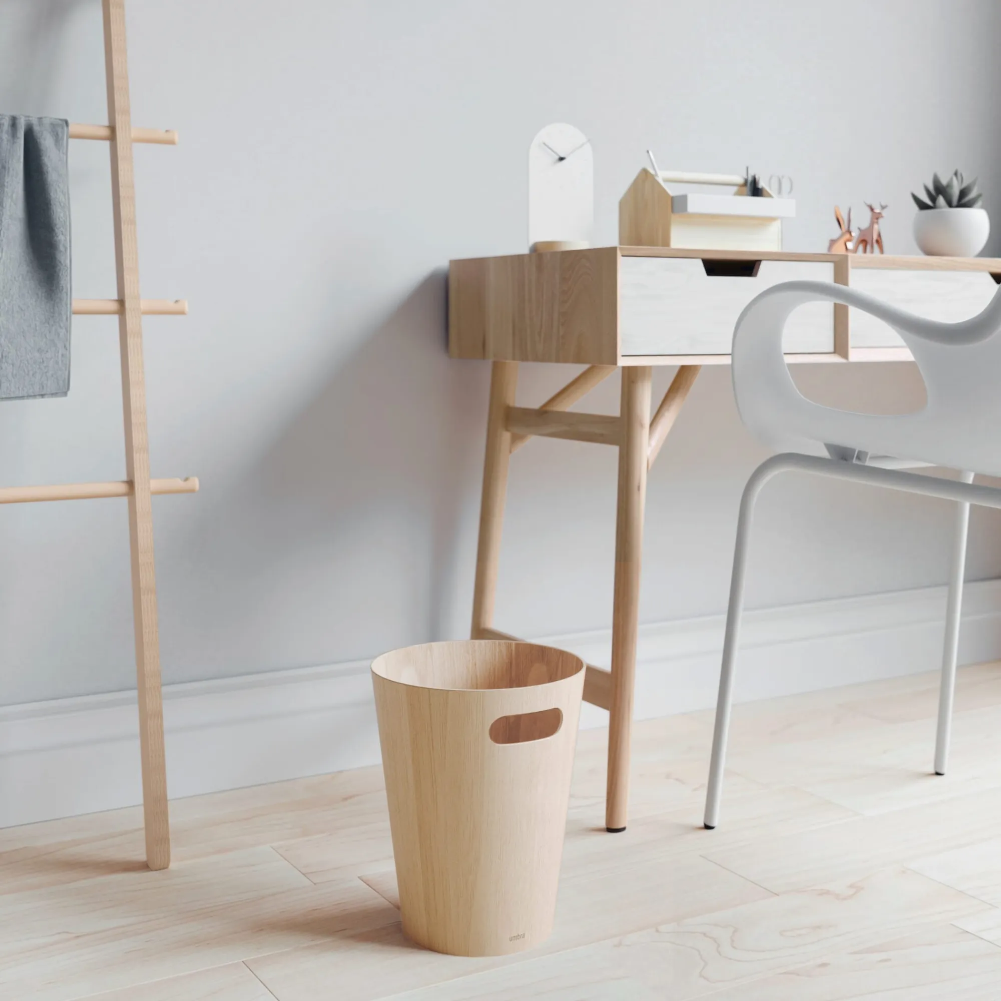 Mülleimer * umbra Papierkorb Woodrow Natur