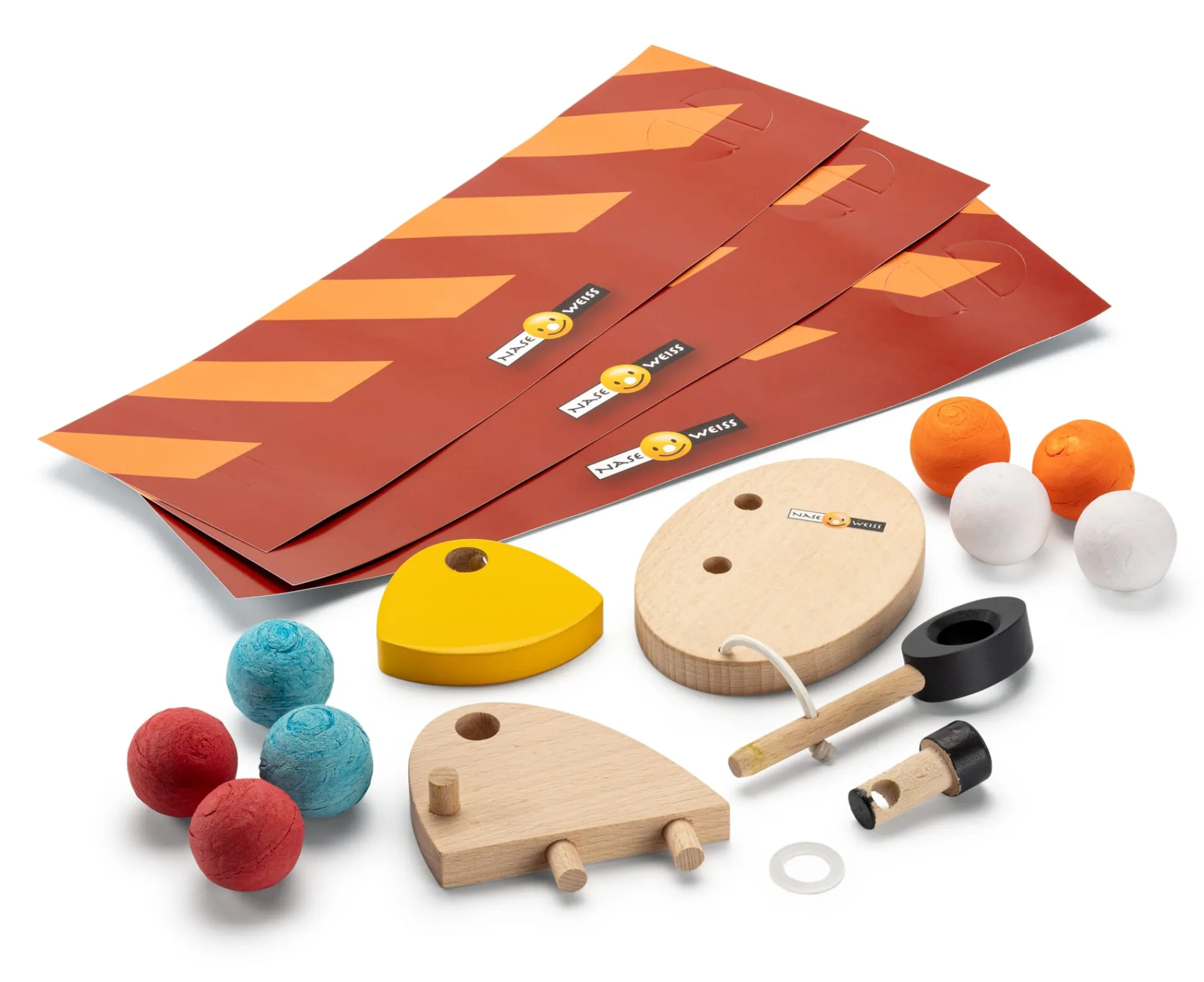 Holzspielzeug|Bewegungsspiele * Naseweiss Papierkugel-Katapult