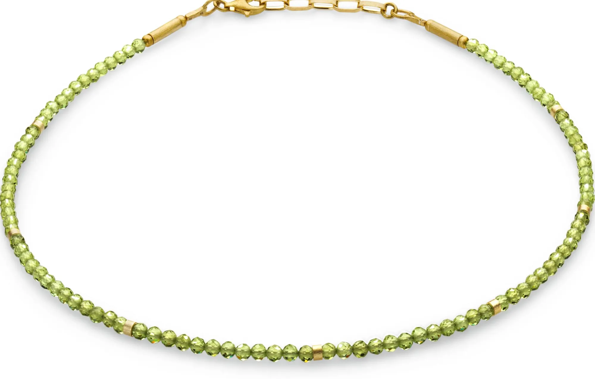 Schmuck * Maria Rzewuska Designerschmuck Peridot-Collier, Grün-Gold