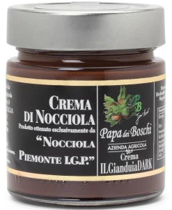 Nusscreme * Azienda Agricola Papa dei Boschi Piemontesische Haselnuss-Schokoladen-Creme dunkel