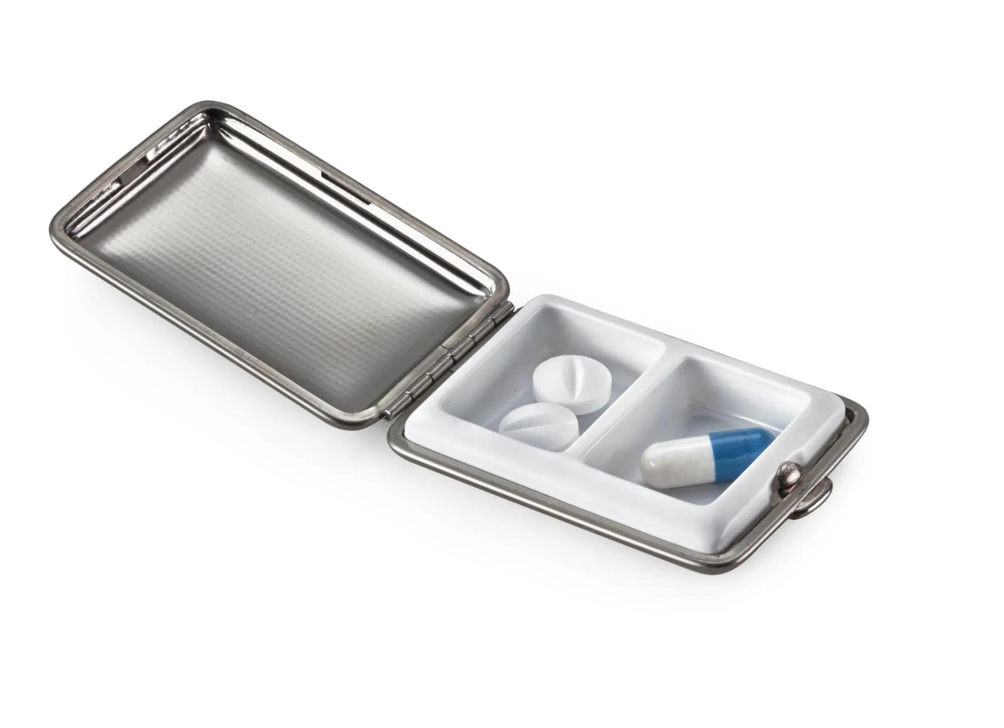 Schreibtische|Weitere Accessoires * vom Hofe Manufaktur Pillendose Stahlblech