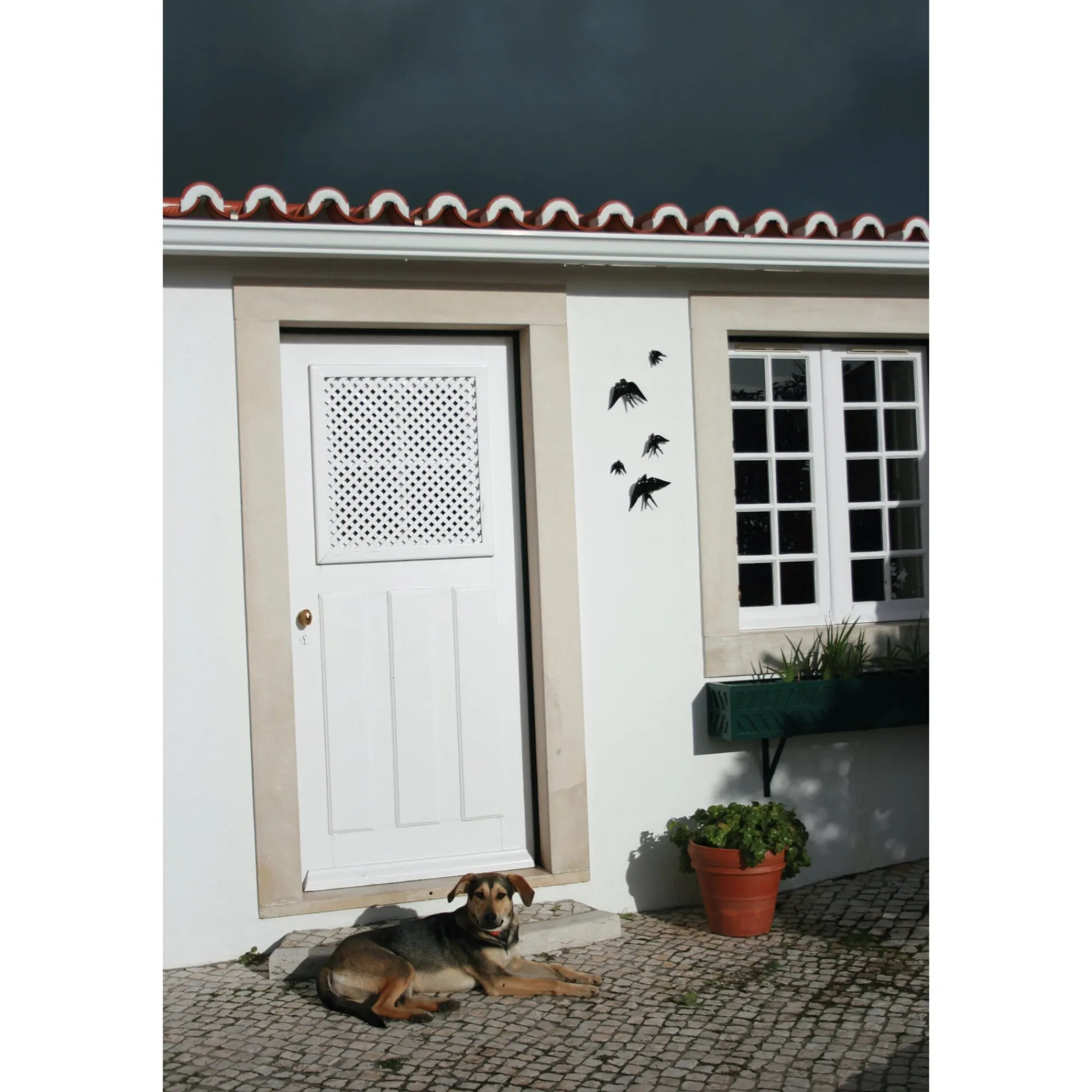 Gartendekoration * Bordalo Pinheiro Portugiesische Schwalbe Keramik