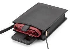 Etuis & Federtaschen * PB 0110 Rindleder Handybag Schwarz