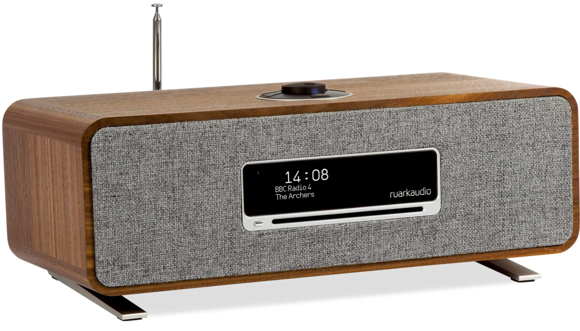 Wecker|Stereophonie * Ruark Audio Tisch-Stereoanlage R3S Nussbaum