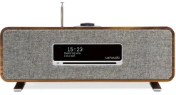 Wecker|Stereophonie * Ruark Audio Tisch-Stereoanlage R3S Nussbaum