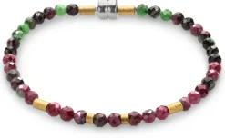 Schmuck * Maria Rzewuska Designerschmuck Rubin-Zoisit-Armband, Fuchsia-Grün
