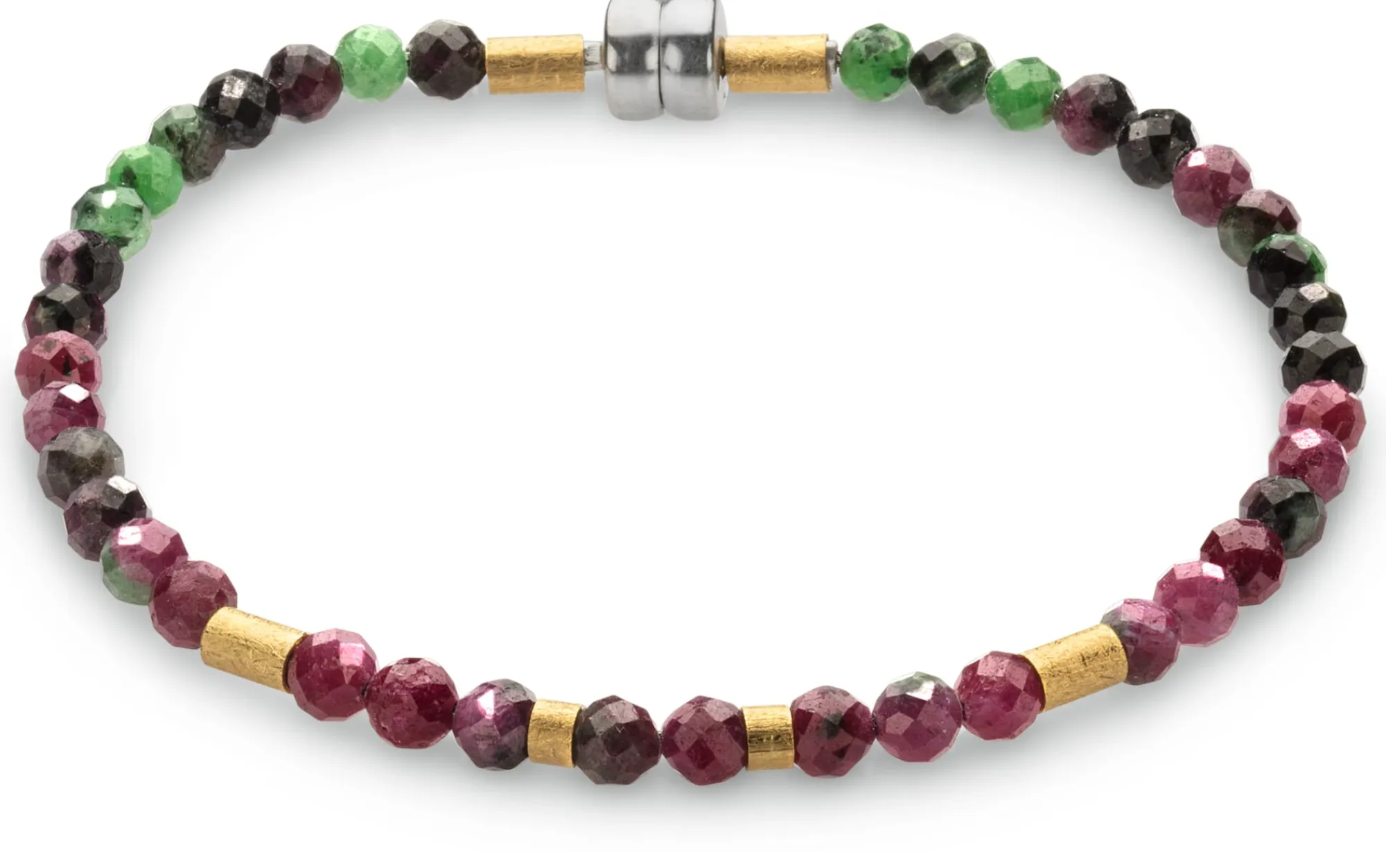 Schmuck * Maria Rzewuska Designerschmuck Rubin-Zoisit-Armband, Fuchsia-Grün