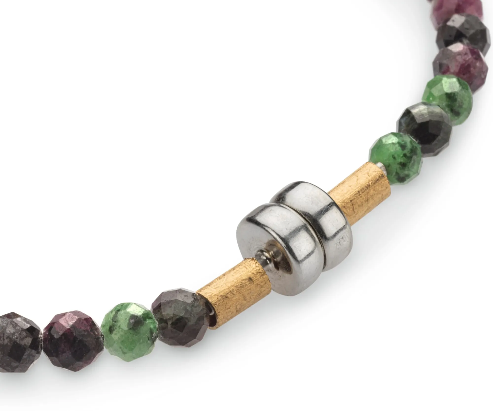 Schmuck * Maria Rzewuska Designerschmuck Rubin-Zoisit-Armband, Fuchsia-Grün