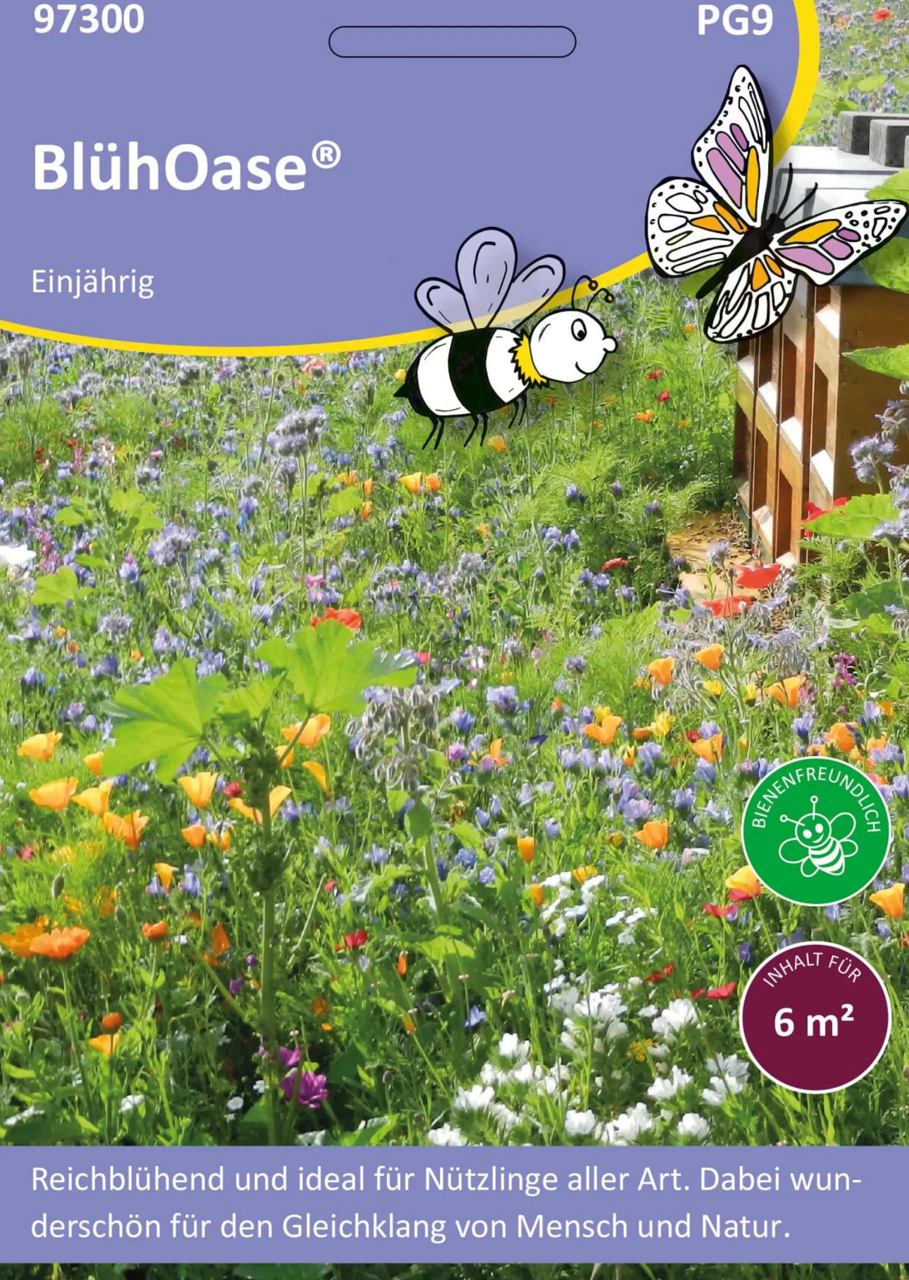 Blumensamen * Samen-Fetzer Saatgutmischung Blumenwiese für Nutzinsekten ganzjährig