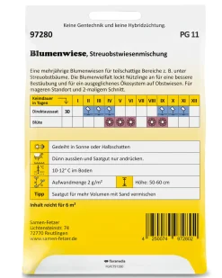 Blumensamen * Samen-Fetzer Saatgutmischung für Blumenwiesen im Halbschatten