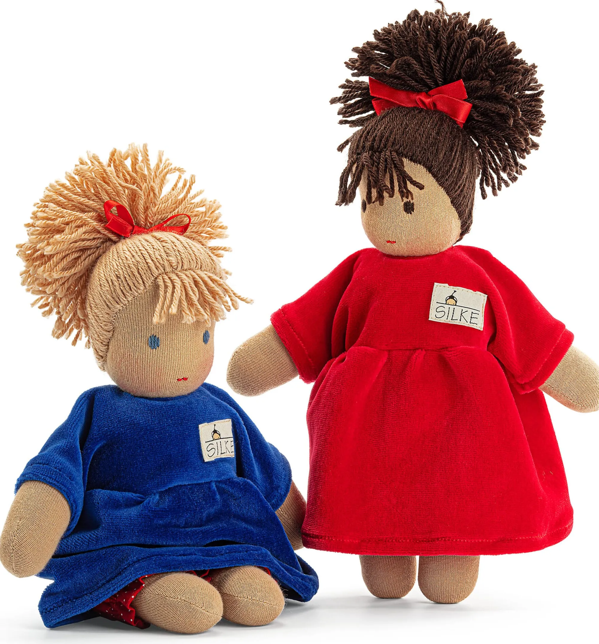 Puppen & Puppenhäuser * Kösener Spielzeug Manufaktur Schlenkerpuppe Lotte Rot